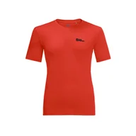 Koszulki sportowe męskie - Męska Koszulka z krótkim rękawem JACK WOLFSKIN TECH T M 1807072-2193 – Czerwony - miniaturka - grafika 1