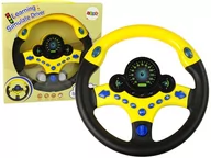 Zabawki interaktywne dla dzieci - Import LEANToys Interaktywna Kierownica Żółta Symulator Jazdy Dźwięki Światła LT-10115-0 - miniaturka - grafika 1