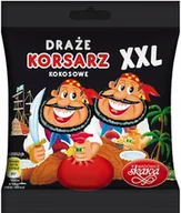 Gumy do żucia, lizaki, dropsy - Draże kokosowe Korsarz XXL Skawa 130 g - miniaturka - grafika 1