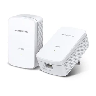 Mercusys AV1000 Gigabit Powerline Starter Kit MP500 KIT 1000 Mbit/s, Ethernet LAN (RJ-45) ports 1 - Powerline communications - miniaturka - grafika 1