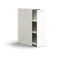 Szafki biurowe - Zamykana szafka boczna QBUS, prawa z uchwytem, 1250x400x800 mm, biały - miniaturka - grafika 1