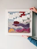 Obrazy i zdjęcia - Obraz punch needle Trzy słońca NA ZAMÓWIENIE - miniaturka - grafika 1