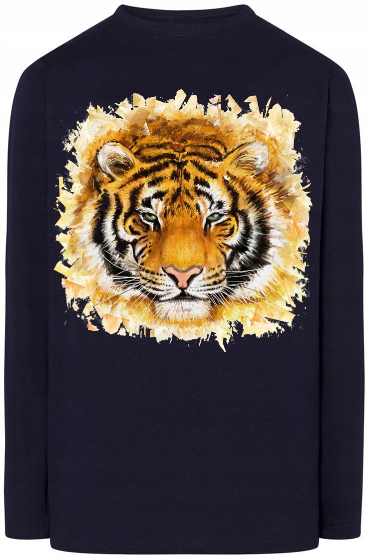 Kolrowy Tygrys Męska Bluza Longsleeve Rozm.M