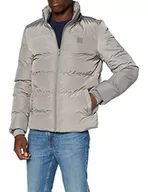 Kurtki męskie - Urban Classics Męska kurtka puchowa z kapturem, kurtka zimowa, pikowana kurtka z podszewką z odpinanym kapturem, w wielu kolorach, rozmiary S-5XL, asfaltowy, 4XL duże rozmiary - miniaturka - grafika 1