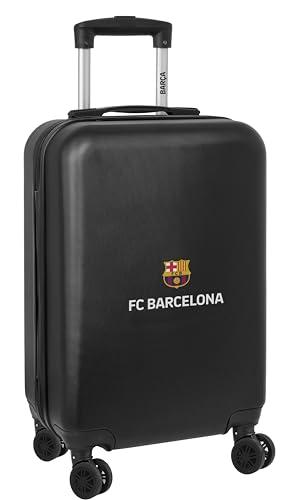 F.C. Barcelona 3. wyposażenie - Wózek kabinowy 20 cali, walizka na kółkach, kłódka bezpieczeństwa, lekka walizka, 34,5x20x55 cm, kolor czarny, czarny, Estándar, zwykły