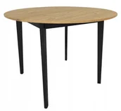 Stoły - Stół okrągły EMMA PLUS 90 cm dąb D56 do jadalni, kuchni, salonu - miniaturka - grafika 1