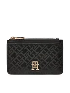 Etui na dokumenty i karty - Tommy Hilfiger Etui na karty kredytowe Th Distinct Long Cc Holder Mono AW0AW17401 Czarny - miniaturka - grafika 1