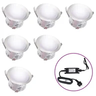 Lampy ogrodowe - vidaXL Lampy najazdowe LED, 6 szt., zimne białe światło 51533 - miniaturka - grafika 1