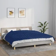 Koce - Vidaxl Koc Obciążeniowy, Niebieski, 155X220 Cm, 7 Kg, Tkanina - miniaturka - grafika 1