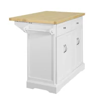 Szafki kuchenne - SoBuy Wyspa kuchenna na kókach Komoda Stół Barowy FKW71-WN - miniaturka - grafika 1