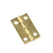 Zawiasy, okucia i inne akcesoria - Małe zawiasy miniaturowe, opakowanie 20 szt., łączniki do drzwi, szuflad i komód, metalowe zawiasy do pozłacanych drewnianych pudełek na biżuterię (1 - miniaturka - grafika 1