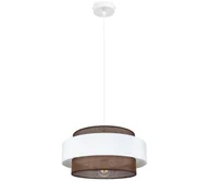 Lampy sufitowe - Żyrandol na lince CORSA 1xE27/60W/230V biały/brązowy - miniaturka - grafika 1