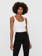 Koszulki i topy damskie - Vero Moda Top Maxi 10185110 Biały Regular Fit - miniaturka - grafika 1