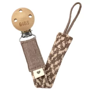 BIBS PACIFIER BRAID zawieszka do smoczków 100% GOTS organic cotton,Dark Oak/Vanilla - Śliniaki i fartuszki - miniaturka - grafika 1