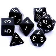 Akcesoria do gier planszowych - Komplet kości RPG. Matowe, czarne Rebel - miniaturka - grafika 1