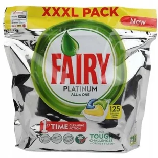 Fairy Kapsułki do zmywarek Platinum All One Lemon 125 szt - Środki do zmywarek - miniaturka - grafika 1