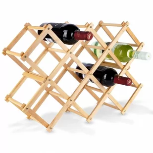 Stojak na wino drewniany 10 butelek 54x36 cm kod: O-229077 - Pozostałe akcesoria barmańskie - miniaturka - grafika 1