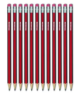 Titanum Ołówki techniczne z gumką H opakowanie 12szt 83719) - Ołówki - miniaturka - grafika 1