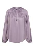 Bluzki damskie - Seidensticker Damska bluzka - modna bluzka - Regular Fit - Runhals - długi rękaw - 100% wiskoza, szary, 38 - miniaturka - grafika 1