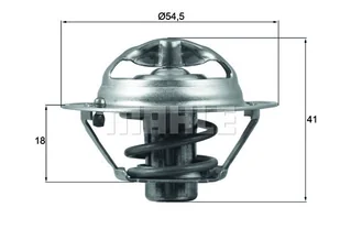 Termostat, płyn chłodzący Mahle TX 162 82D - Termostaty - miniaturka - grafika 1