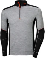 Bielizna sportowa męska - Helly Hansen Lifa Merino Half Zip Base Layer, grey/black S - miniaturka - grafika 1