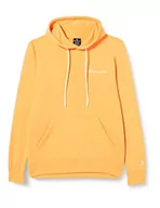 Bluzy męskie - Champion Męska bluza z kapturem Legacy American Classics Heavy Powerblend Terry z małym logo, pomarańczowa, M - miniaturka - grafika 1