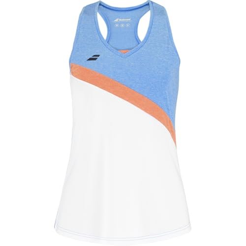 Babolat, Damski tank top z dekoltem w serek, miękki i miękki materiał, z oryginalnym tyłem, idealny do uprawiania sportu i wypoczynku