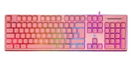Klawiatury - Deltaco Gaming GAM-021-RGB-P-DE klawiatura USB QWERTZ Niemiecki Różowy GAM-021-RGB-P-DE - miniaturka - grafika 1