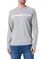 Bluzy męskie - BOSS Męska bluza Authentic LOUNGEW, średni szary 33, M, Medium Grey33., M - miniaturka - grafika 1
