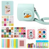 Akcesoria fotograficzne - Fuji LoveInstant Zestaw 7w1 Futerał + Album + Ramki + Filtry Do Instax Mini 8 9 MiĘtowy Kaczka SB4535 - miniaturka - grafika 1