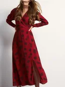 Sukienki - Reserved - Sukienka maxi w kwiatowy wzór - czerwony - miniaturka - grafika 1