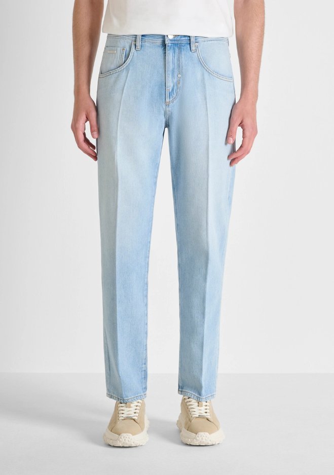 jeansy relaxed fit męskie niebieski denim