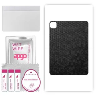 folia naklejka skórka strukturalna na TYŁ do Apple iPad Pro 11 2022 - Plaster Miodu Czarny - apgo SKINS - Akcesoria do tabletów i e-booków - miniaturka - grafika 1