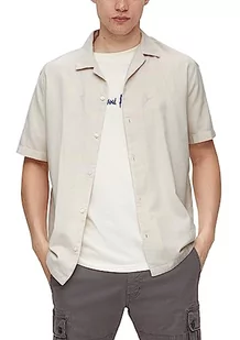 Q/S by s.Oliver Męska koszula z krótkim rękawem, brązowy, S - Koszule męskie - miniaturka - grafika 1