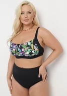 Stroje kąpielowe - Czarne Bikini Strój Kąpielowy Dwuczęściowy Top i Figi Landvira - miniaturka - grafika 1