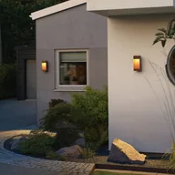 Lampy ogrodowe - Konstsmide Kinkiet zewnętrzny LED Rho, możliwość ściemniania, brązowy / rdzawy, aluminium - miniaturka - grafika 1