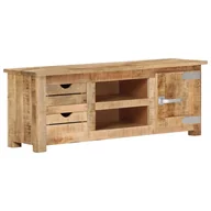 Szafki RTV - vidaXL Szafka pod telewizor, 110x30x40 cm, surowe drewno mango - miniaturka - grafika 1