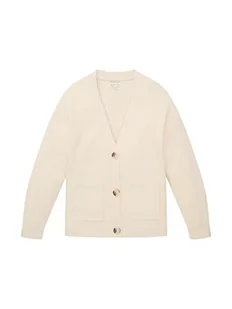 TOM TAILOR Dziewczęta Dziecięcy kardigan oversize z kieszeniami 1034597, 24018 - Light Almond, 128 - Swetry damskie - miniaturka - grafika 1