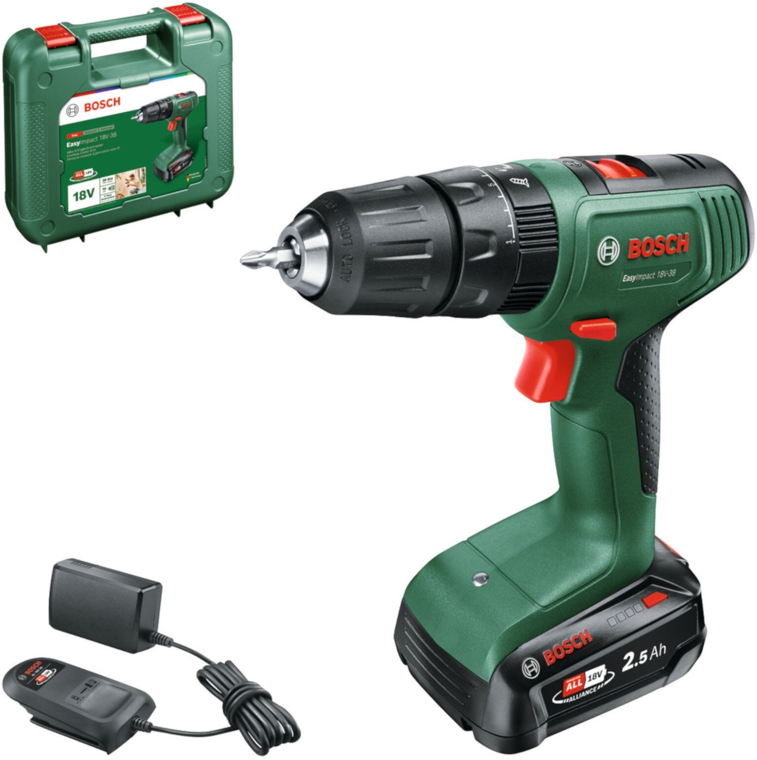 Bosch EasyImpact 18V-38 Set Cordless Combi Drill