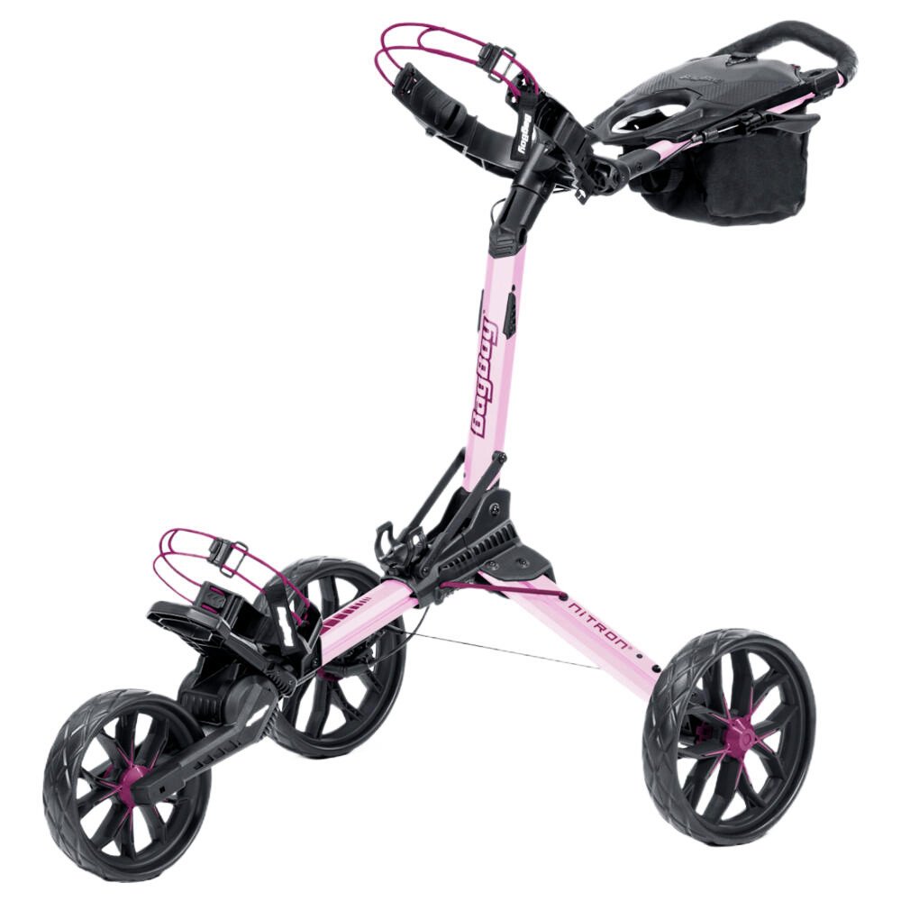 Ręczny wózek golfowy BagBoy Nitron Pink/White