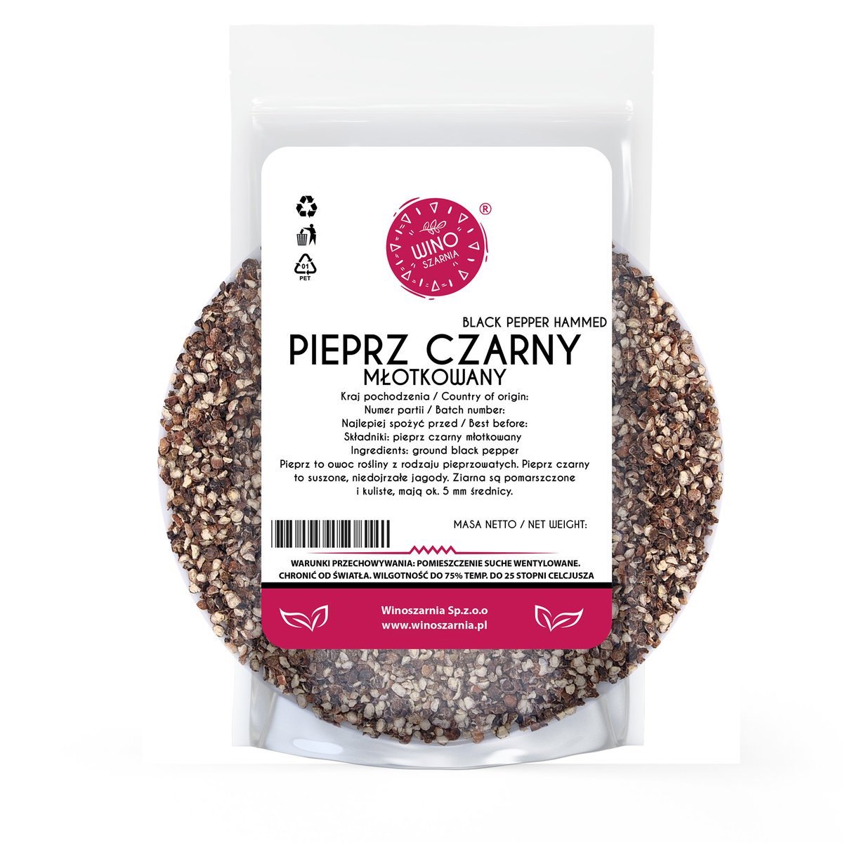 Pieprz czarny młotkowany grys - 1kg