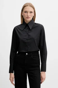 Silvian Heach koszula bawełniana MASKA damska kolor czarny regular z kołnierzykiem klasycznym GPA25512CA - Koszule damskie - miniaturka - grafika 1