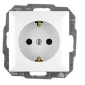 Gniazdka elektryczne - LEDart pojedyncze Perła Z/u białe schuko Moduł - miniaturka - grafika 1