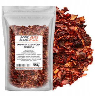 PAPRYKA CZERWONA PŁATKI 500g Suszona aromatyczna naturalna jakość Kol-Pol - Przyprawy i zioła sypkie - miniaturka - grafika 1
