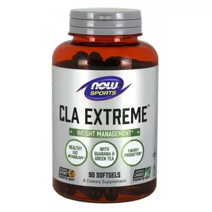 Now Foods CLA Extreme - Sprzężony Kwas Linolowy z oleju z Szafranu + Guarana + Zielona Herbata (90 kaps.) - Suplementy naturalne - miniaturka - grafika 1