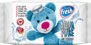 Baby Fresh - Chusteczki Nawilżane - Aqua Pure 99 % Wody - 60 Szt. - Chusteczki nawilżane - miniaturka - grafika 1