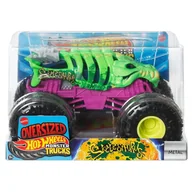 Samochody i pojazdy dla dzieci - Hot Wheels Monster Trucks Oversized Duży Pojazd Samochodzik 1:24 Skelesaurus 3+ - miniaturka - grafika 1