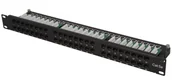 Akcesoria do szaf serwerowych - brak danych Patch panel UTP 19" kat.5e 48 portów z listw - miniaturka - grafika 1