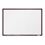 Tablice i flipcharty - boardOK Biała magnetyczna tablica boardOK, 90 x 60 cm, brązowa rama VOK060090-1500 - miniaturka - grafika 1