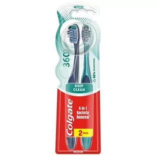 COLGATE Szczoteczka do zębów 360 Deep Clean 1+1 gratis - medium 1op.-2szt - Szczoteczki do zębów - miniaturka - grafika 1